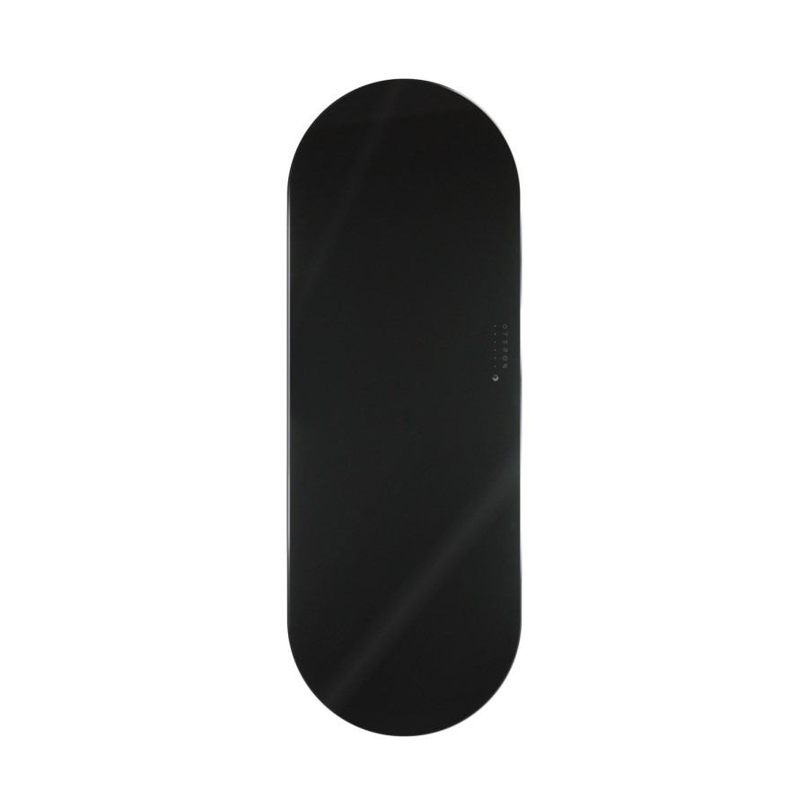 Black Vertical Glass Radiator - 1380 x 500mm