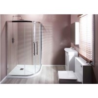 Claritas 8 Offset Quadrant Enclosure 1000 x 800mm - 8mm Glass