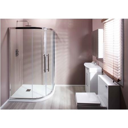 Claritas 8 Offset Quadrant Enclosure 1000 x 800mm - 8mm Glass