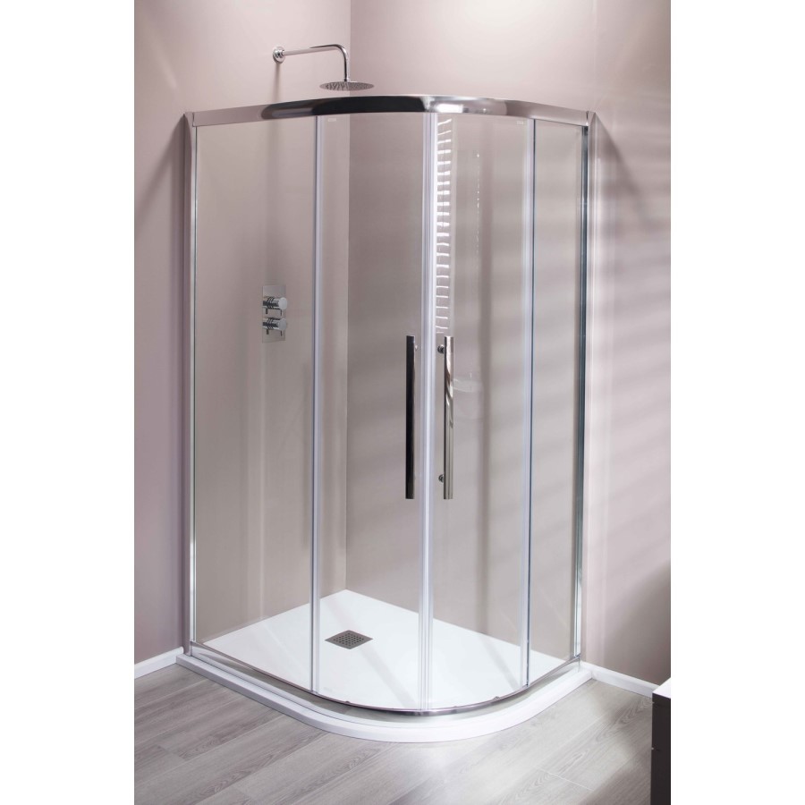 Claritas 8 Offset Quadrant Enclosure 1000 x 800mm - 8mm Glass
