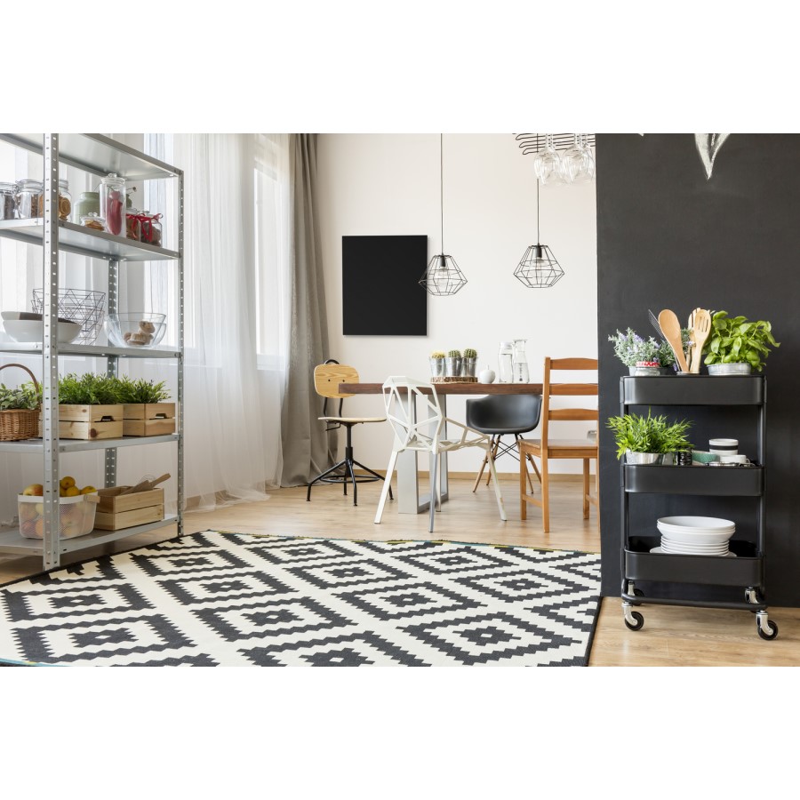 Far Infrared Heater Black Panel Aluminium 500W - 595 x 795mm