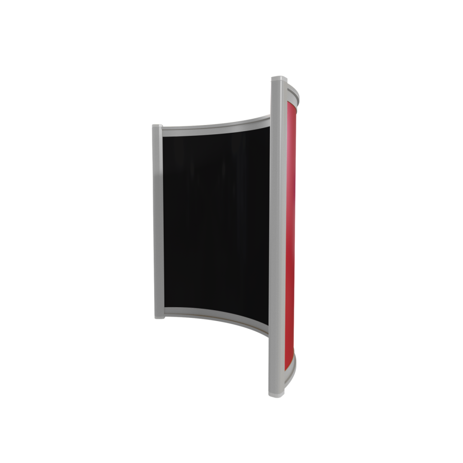 Far Infrared Heater Black Curved Panel Aluminium 400W - 550 x 500mm
