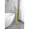 Brushed Brass Freestanding Bath Shower Mixer Tap - Zana