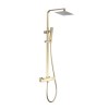 Brushed Brass Thermostatic Shower Mixer with Riser Rail Kit Cool Touch - Zana