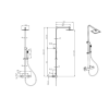 Brushed Brass Thermostatic Shower Mixer with Riser Rail Kit Cool Touch - Zana