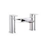 Grade A1 - Chrome Bath and Basin Tap Set with Basin Waste- Zana