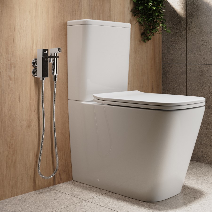 Chrome Thermostatic Douche Shower / Bidet Shower Spray Kit - Zana