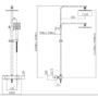 Black Thermostatic Bar Mixer Shower Set with Slide Rail Kit &  Hand Shower - Zana