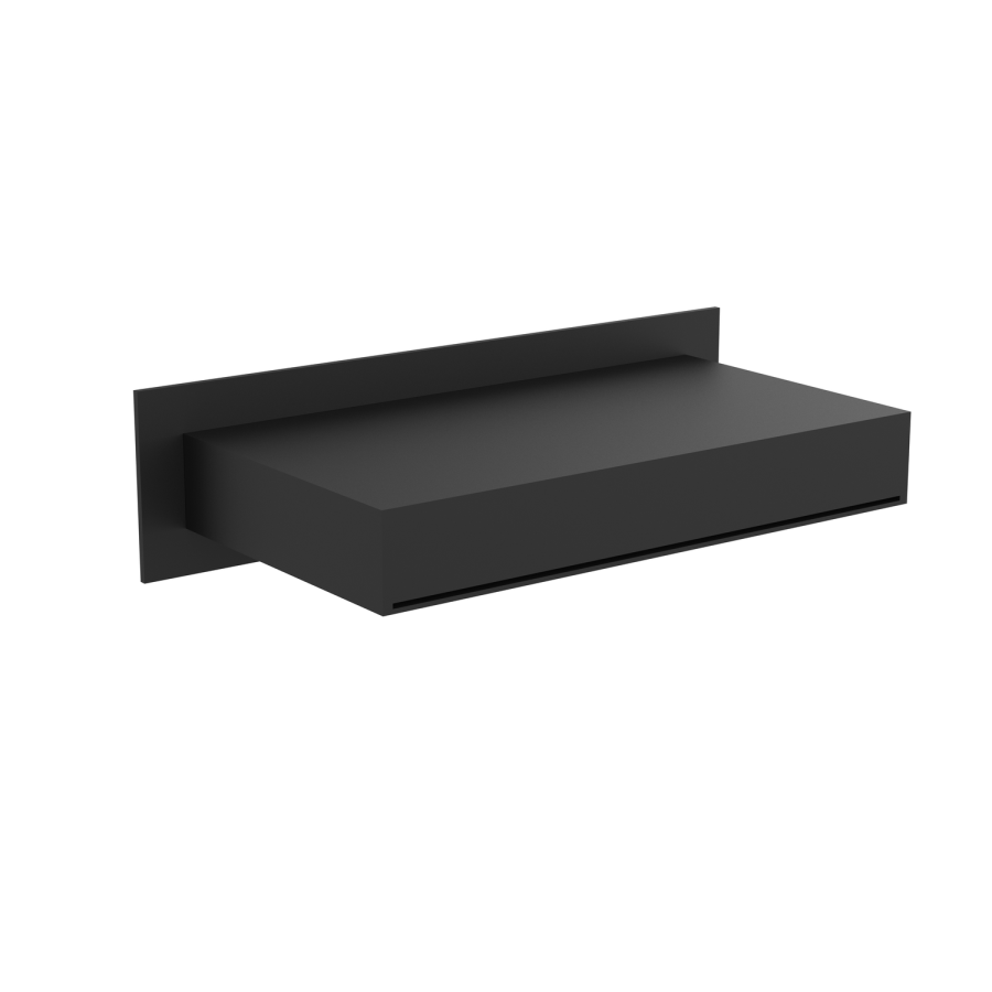 Matt Black Wall Mounted Waterfall Bath Filler Spout - Zanda