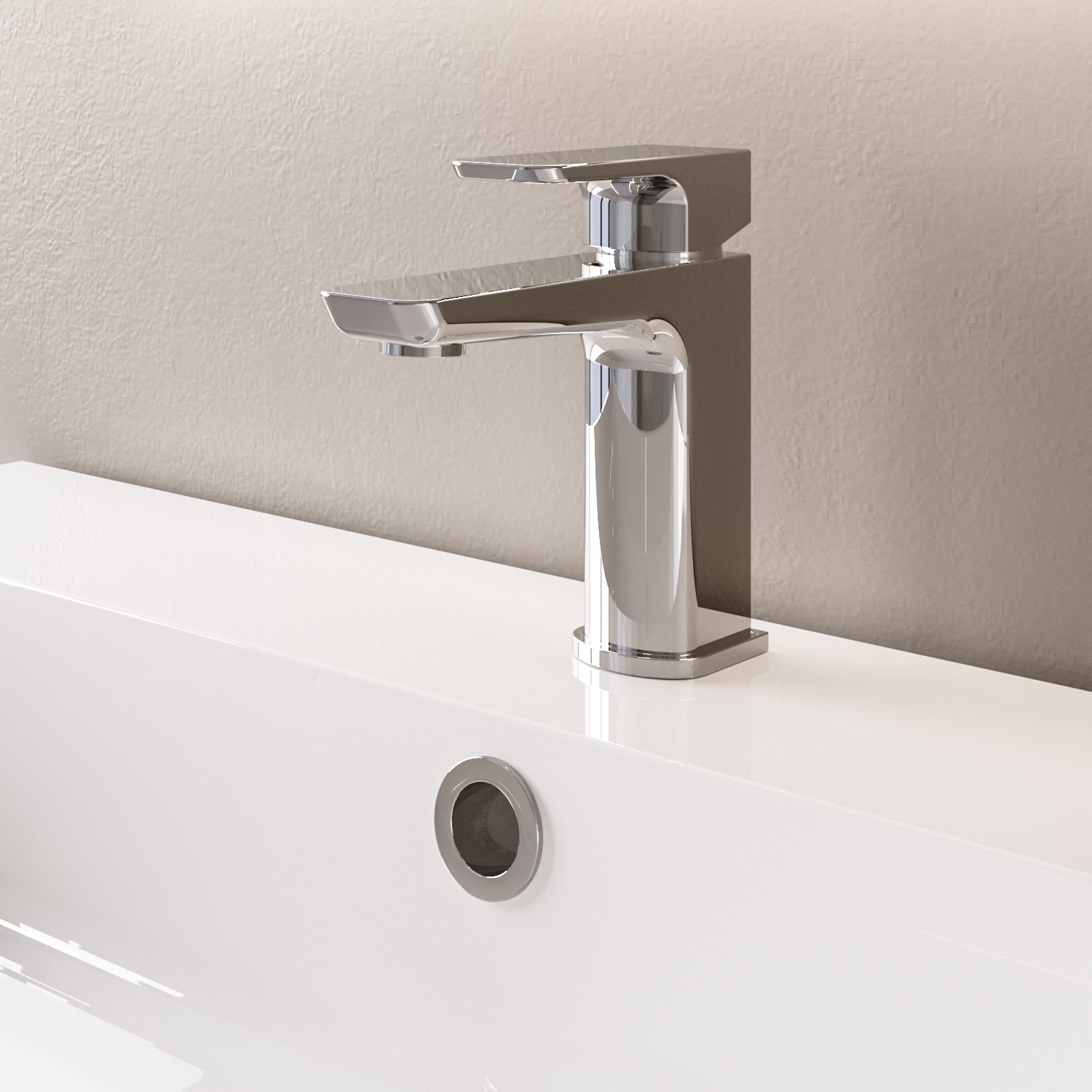 Chrome Mono Basin Mixer Tap - Zana - Better Bathrooms