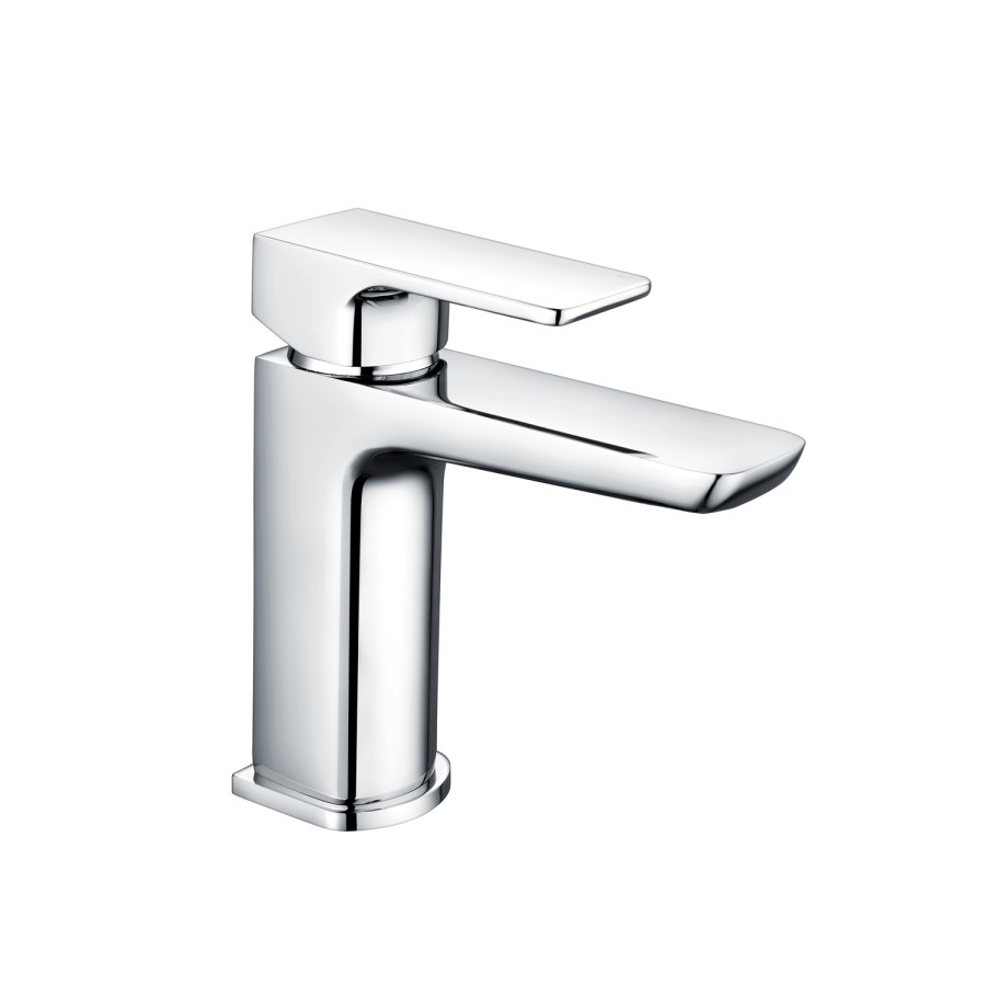 Detroit Wall Hung Basin With Chrome Bottle Trap & Basin Mixer & Waste - Zana