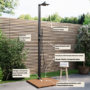 Black Thermostatic Mixer Outdoor 2 Outlets Shower Set with Wood Effect Base  - Zen