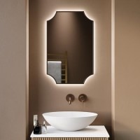 Traditional Bronze Backlit Heated Bathroom Mirror with Lights 500 x 750mm - Zeus