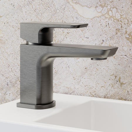 Gunmetal Cloakroom Mono Basin Mixer Tap - Zana - Better Bathrooms