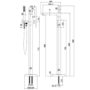 Gunmetal Freestanding Bath Shower Mixer - Zana