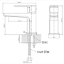 Gunmetal Cloakroom Mono Basin Mixer Tap With Waste - Zana