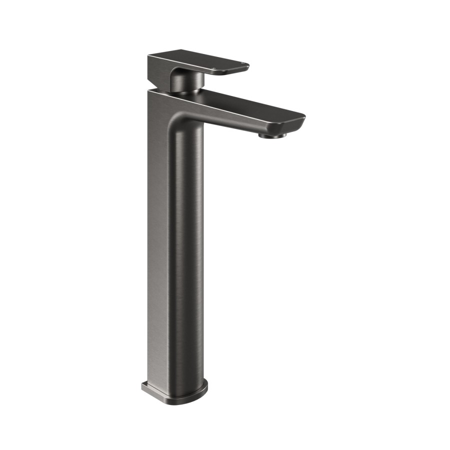 Gunmetal Tall Mono Basin Mixer Tap - Zana