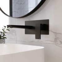 Matt Black Wall Mounted Basin Tap - Zana Matt Black Wall Mounted Basin Tap - Zana
