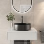 Stainless Steel Gunmetal Round Countertop Basin 400mm - Zorah