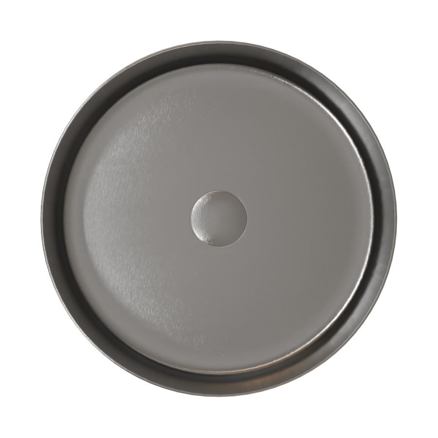 Stainless Steel Gunmetal Round Countertop Basin 400mm - Zorah