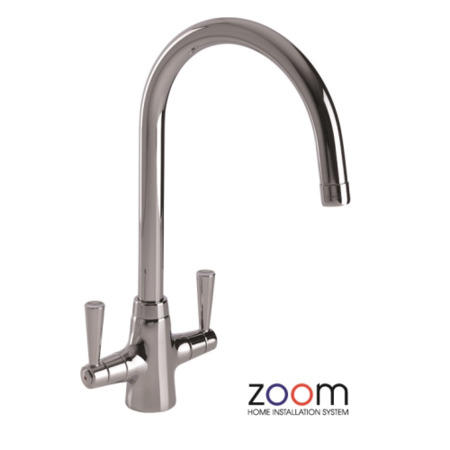Zoom ZP1003 Bellagio Twin Lever Monobloc Chrome Tap