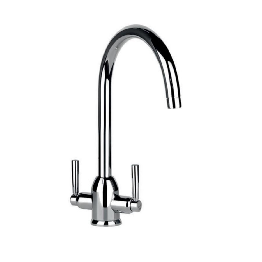 Zoom ZP1010 Brampten Twin Lever Monobloc Chrome Tap
