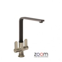 Zoom ZP1028 Vito Twin Lever Monobloc Brushed Black
