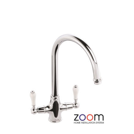Zoom ZP1035 Ludlow Twin Lever Monobloc Chrome Tap