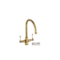 Zoom ZP1037 Ludlow Twin Lever Monobloc Antique Bronze Tap