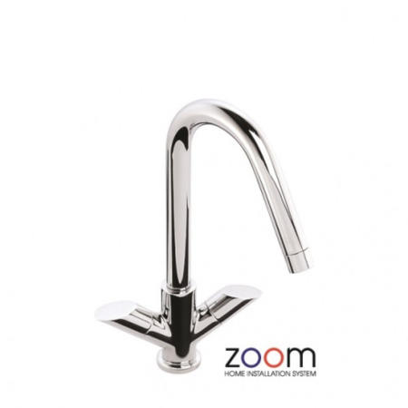 Zoom ZP1056 Pixie Twin Lever Monobloc Chrome Tap