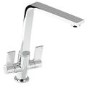 Zoom ZP1069 Linear Flair Twin Lever Monobloc Chrome Tap