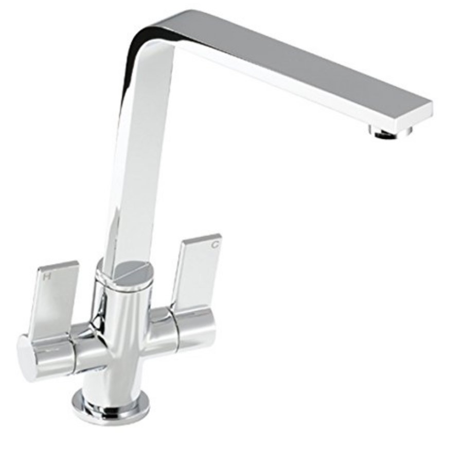 Zoom ZP1069 Linear Flair Twin Lever Monobloc Chrome Tap