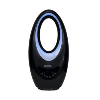 electriQ 2000W Bladeless Hot + Cold Fan Heater with Mood Light - Black