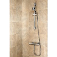 Thermostatic Bar Valve & Round Slide Rail Mixer Shower Kit
