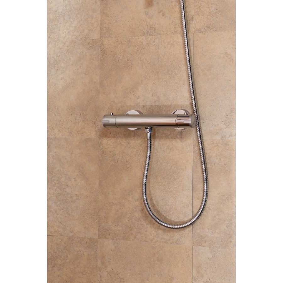 Thermostatic Bar Valve & Round Slide Rail Mixer Shower Kit