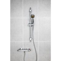 Round Shower with Thermostatic Valve & Slide Rail Kit Round Shower with Thermostatic Valve & Slide Rail Kit
