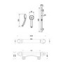 Round Shower with Thermostatic Valve & Slide Rail Kit