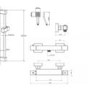 Thermostatic Shower with Thermostatic Valve & Slide Rail Kit