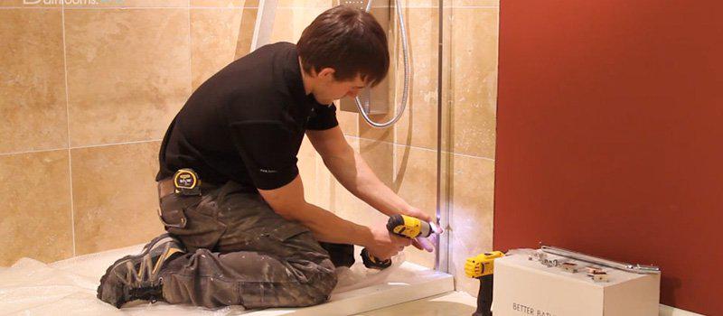 How To Fit a Shower Cubicle - Adding the return panel How To Fit a Shower Cubicle - Adding the return panel