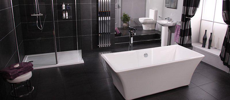 Milano 1690 x 740 Luxury Freestanding Bath top 10 bathroom colour schemes monochrome bath