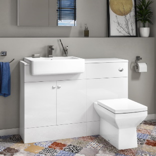 Gloss Toilet & Sink Units