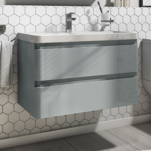 Bathroom Gloss Basin Vanity Units.