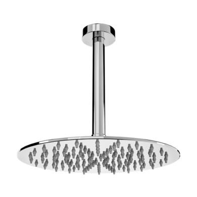 300mm Chrome Round Rainfall Shower Head Ceiling Arm