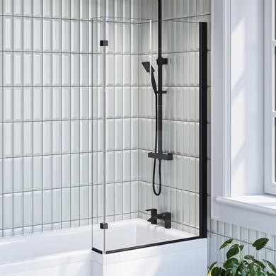L Shaped Shower Bath Front Panel & Bath Screen Right Hand 1500 x 850mm