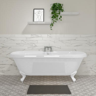 Freestanding Double Ended Roll Top Bath Feet 1795 x 785mm
