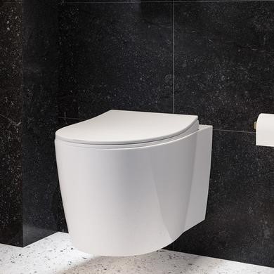 Wall Hung Rimless Short Projection Toilet Soft Close Seat