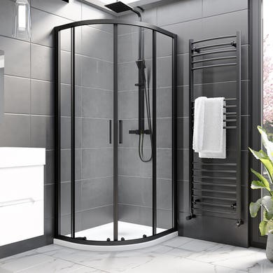 900x760mm 8mm Glass Offset Quadrant Shower Enclosure