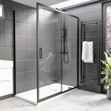 1400x800mm 8mm Glass Rectangular Sliding Shower Enclosure