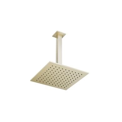 Brushed Nickel Square 250mm Shower Head Ceiling Arm
