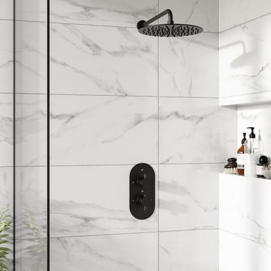 1 Outlet Wall Mounted Thermostatic Mixer Shower Set